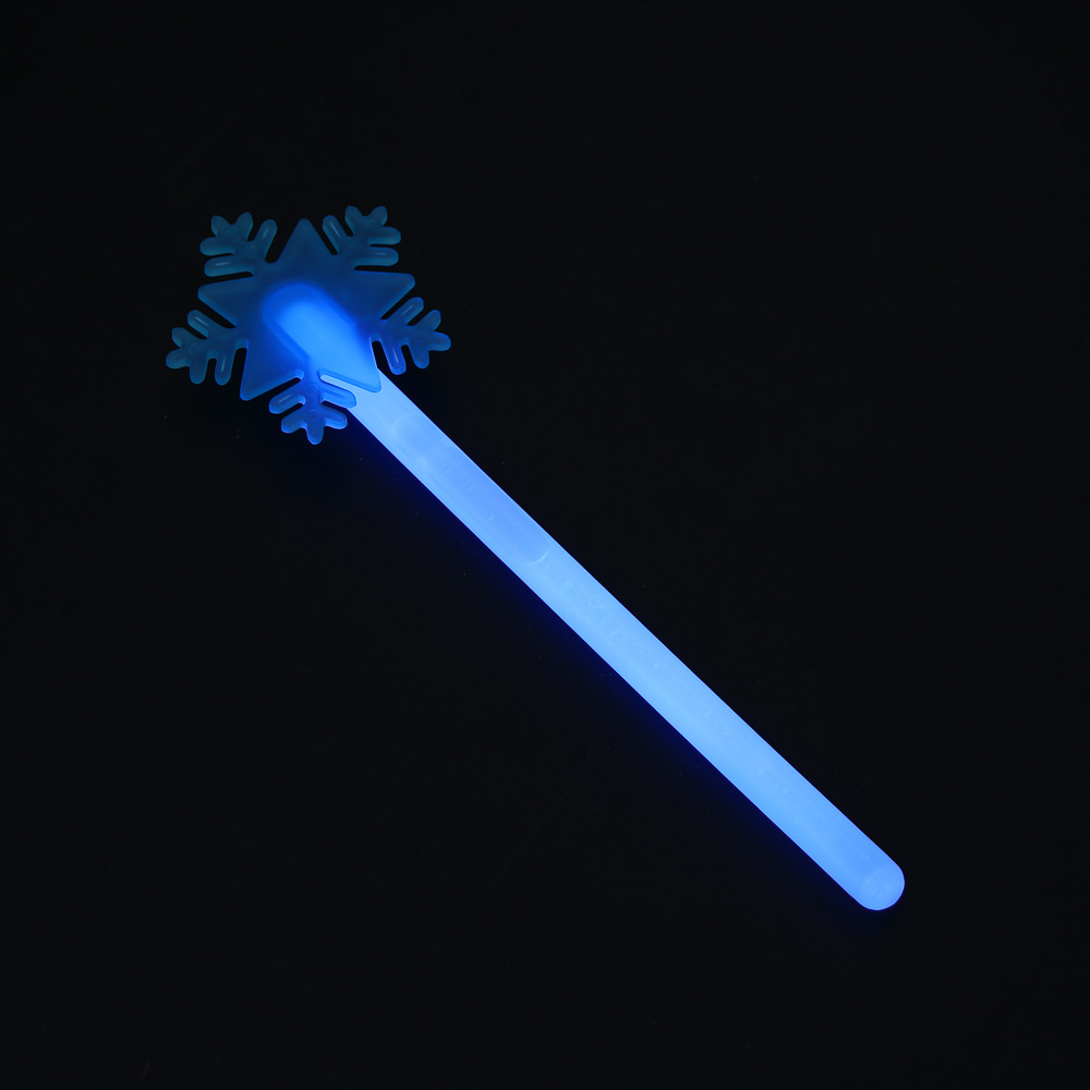СНОУ БУМ Волшебная неоновая палочка со снежинкой, 20 см, пластик, 2 цвета - #9