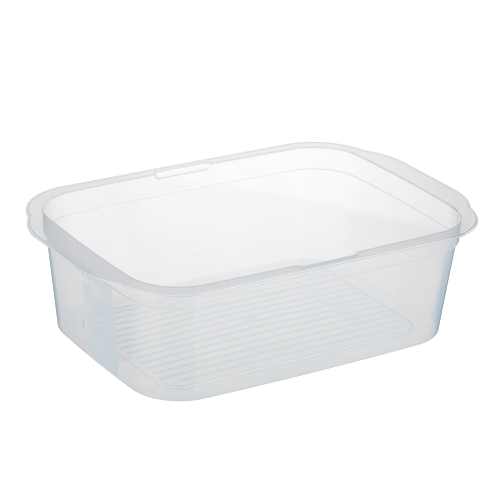 Контейнер пищевой прямоугольный 1,1л с паровыпуском и мерной шкалой, пластик - #4