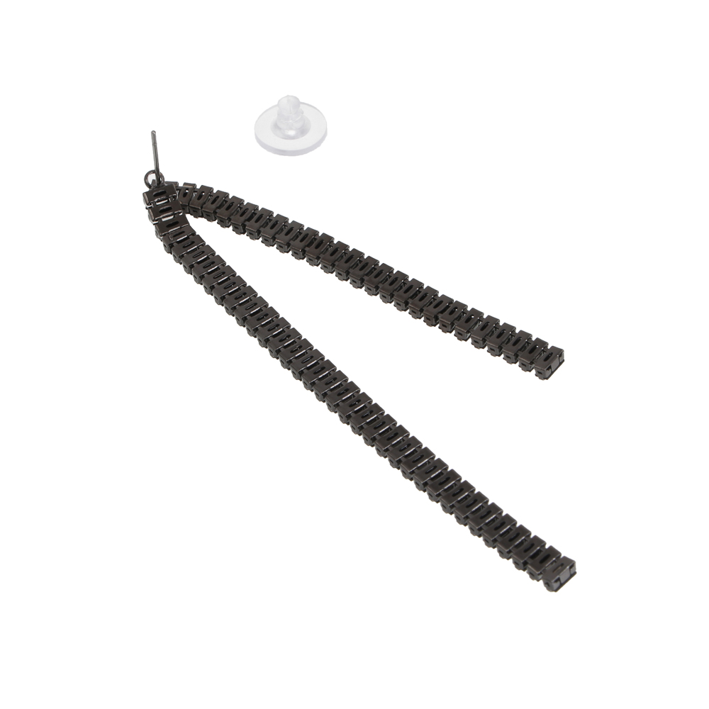 Серьги, медь, цирконий, 2 дизайна, БЖ25-2 - #5