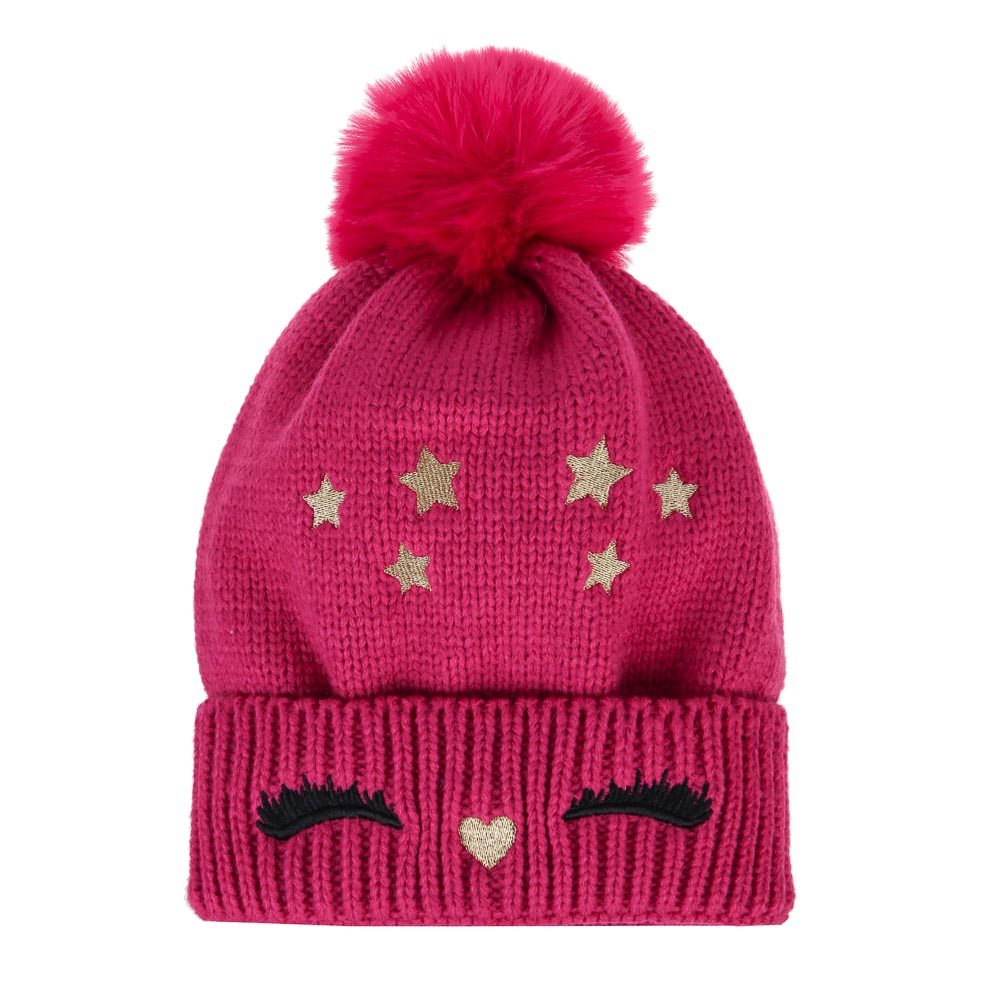 GALANTE Шапка бини детская на подкладе с вышивкой, р-р 52-54 , 3 цвета, СЗШ24-25 - #8