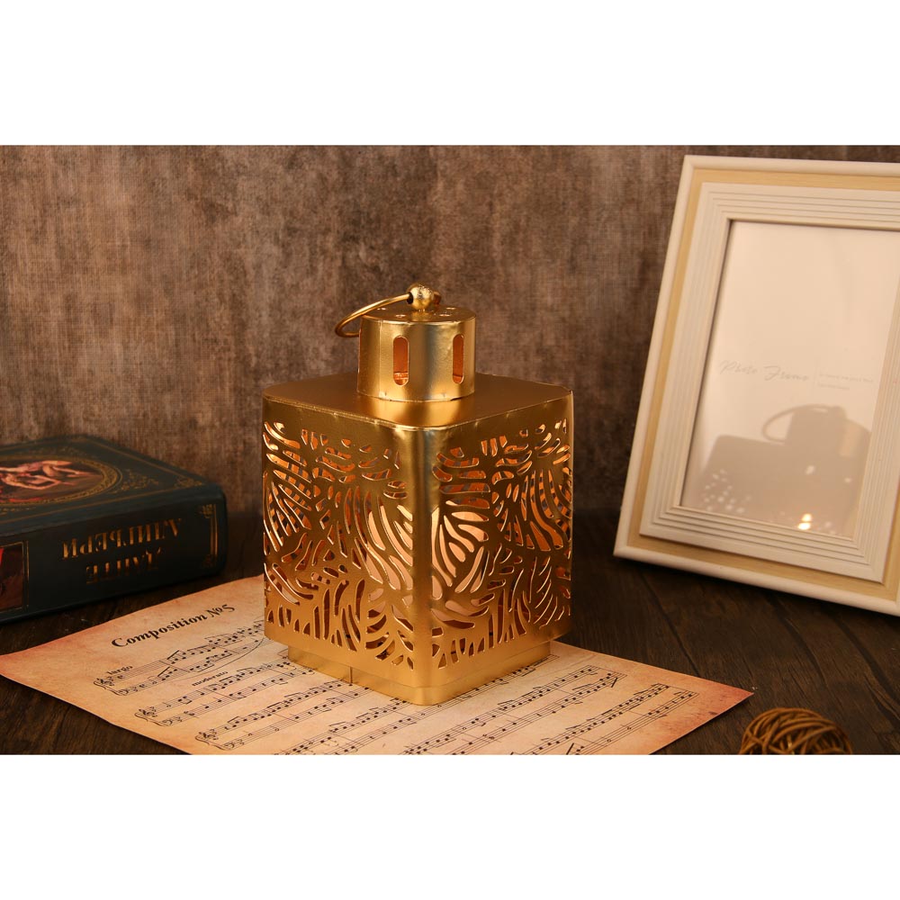 Подсвечник металл, 10х10х16 см, цвет золотой - #5