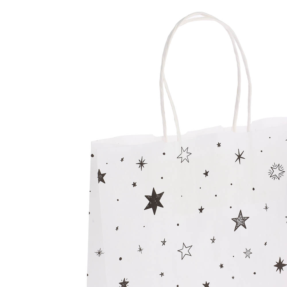 Пакет подарочный с кручеными ручками L 24x10,5x32 см, "Звездочки" - #2