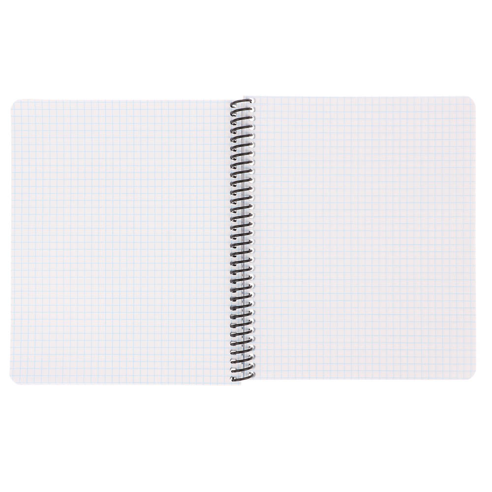 Тетрадь общая, 96 листов, в клетку, БЕЛЫЕ ЛИСТЫ, обл.мел. картон, спираль, микс - #11