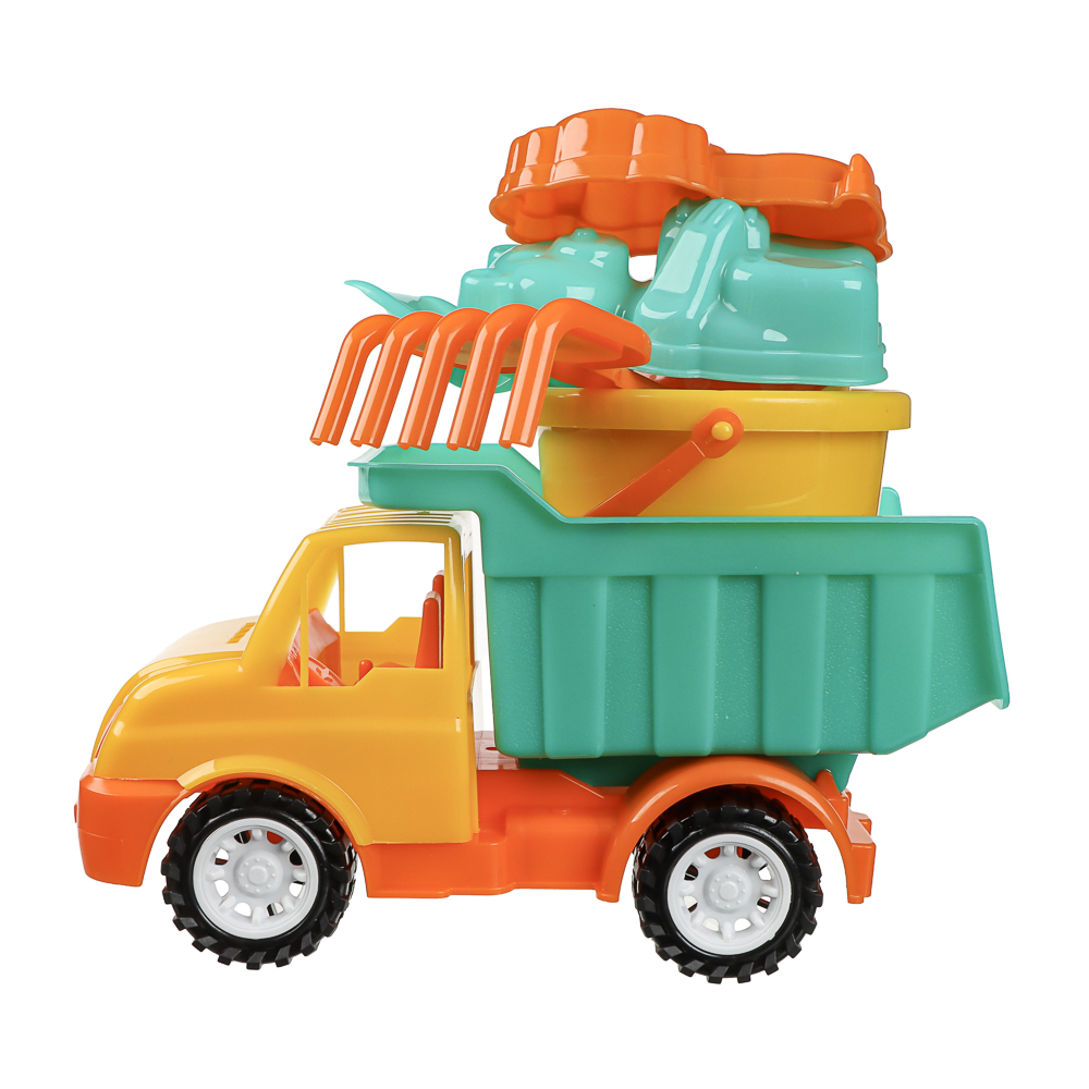 Набор для игр в песке "Машинка-грузовик", ИГРОЛЕНД, 7 предметов, пластик, для детей 3+ - #15