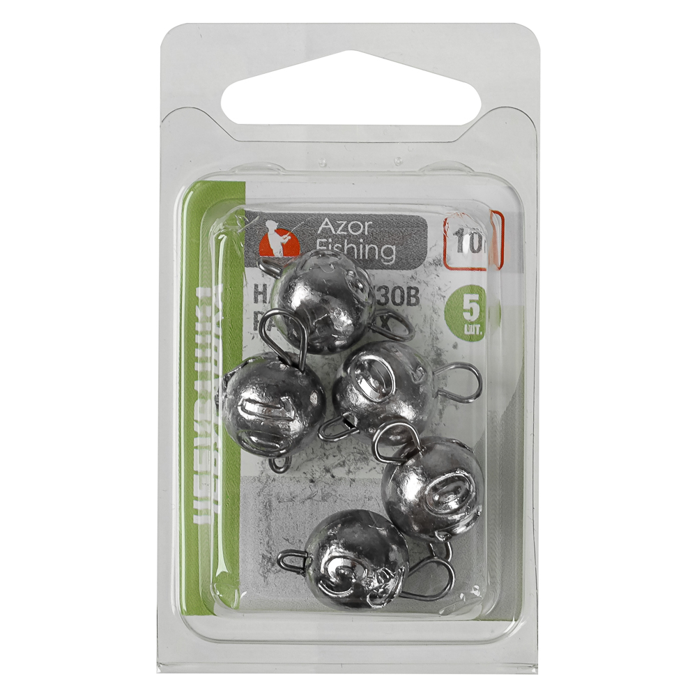 Набор чебурашек разборных тм AZOR FISHING,5шт,4г,6г,8г,10г,12г,14г,16г,18г,20,24г,10 видов - #10