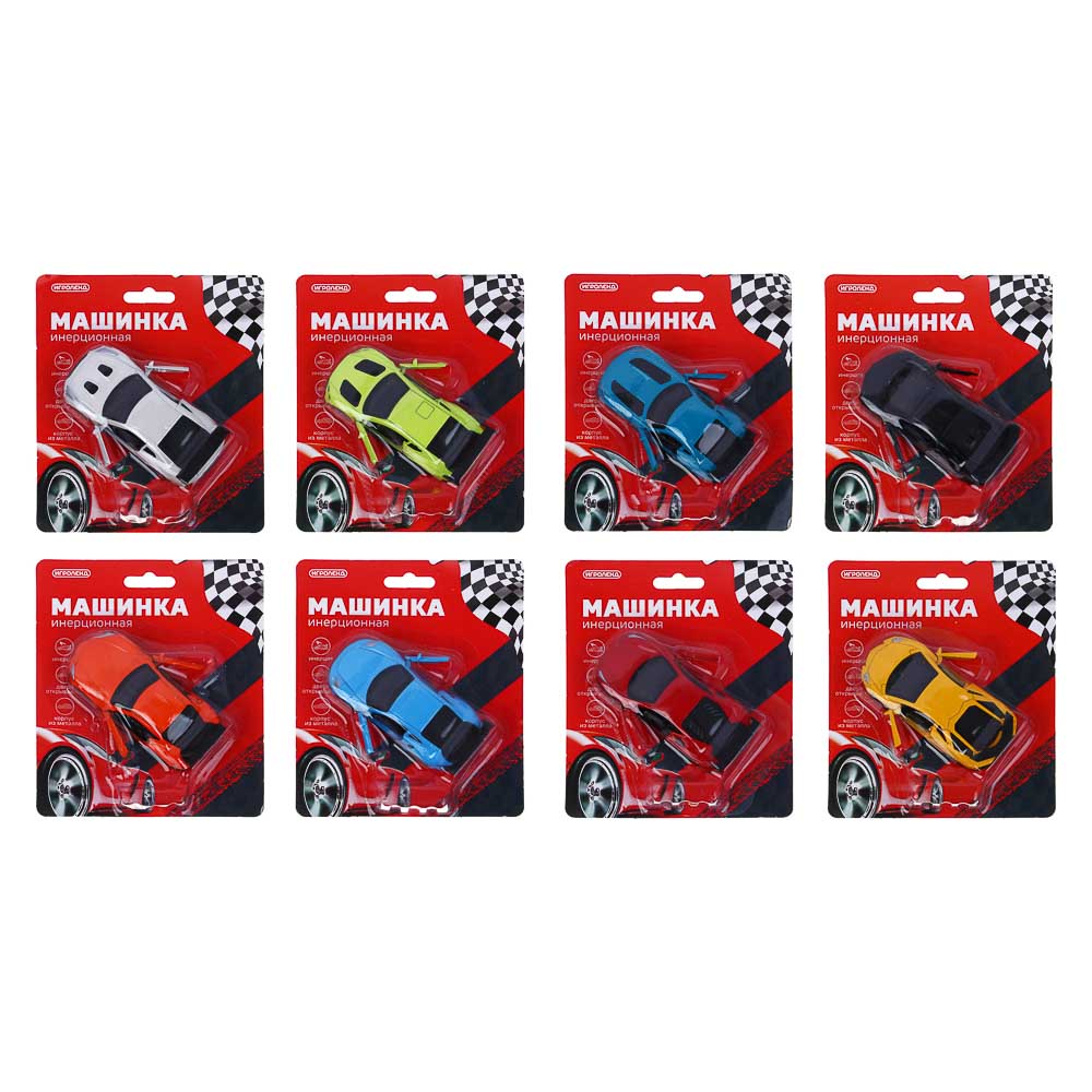 ИГРОЛЕНД Машинка, инерция, 1:64, откр. двери, металл, ABS, PS, PP, TPR, 11,2х13,2х2,5 см, 8 диз. - #3