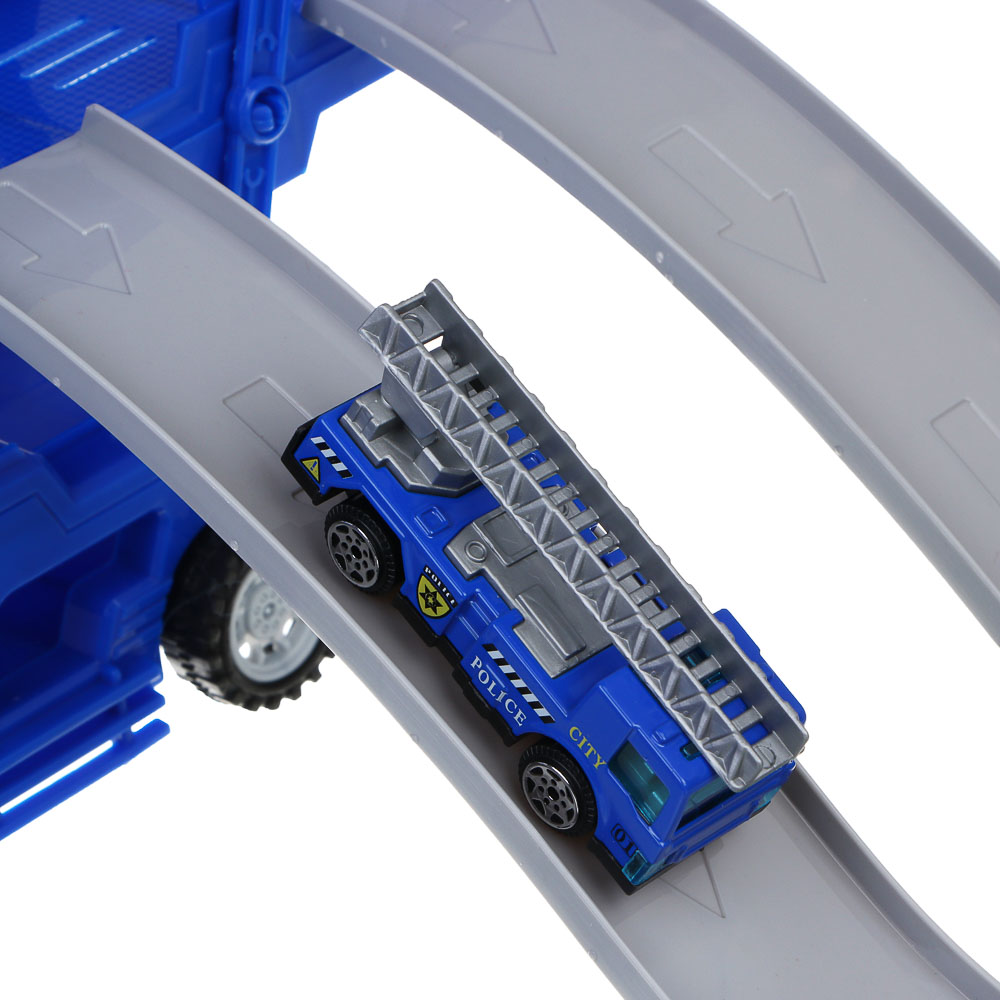 ИГРОЛЕНД Автовоз с треком, 3 машинки, металл, PP, 33,5х13х8,5 см, 3 дизайна - #8