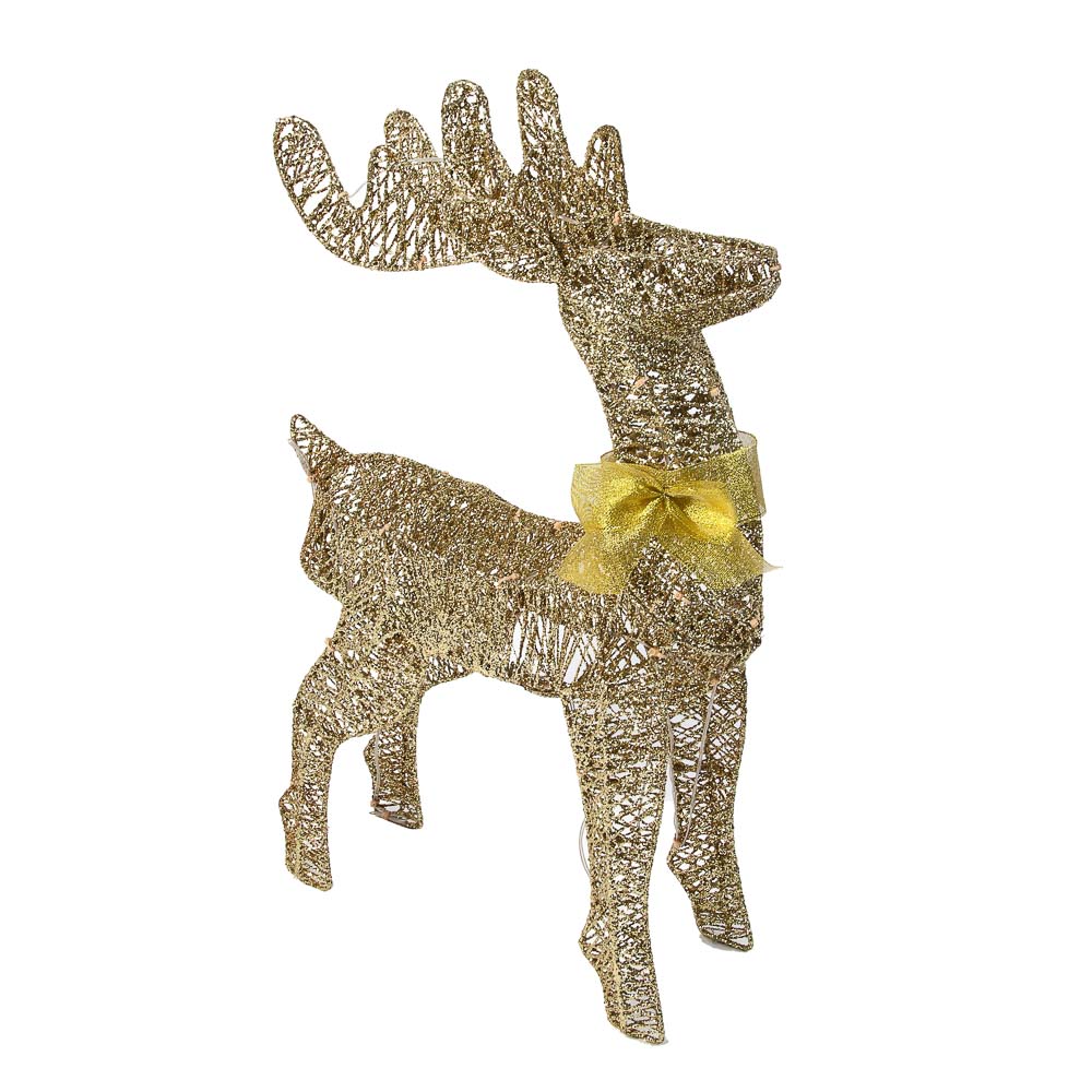 СНОУ БУМ Олень, 40 LED, 50 см, шампань, постоянное свечение - #1