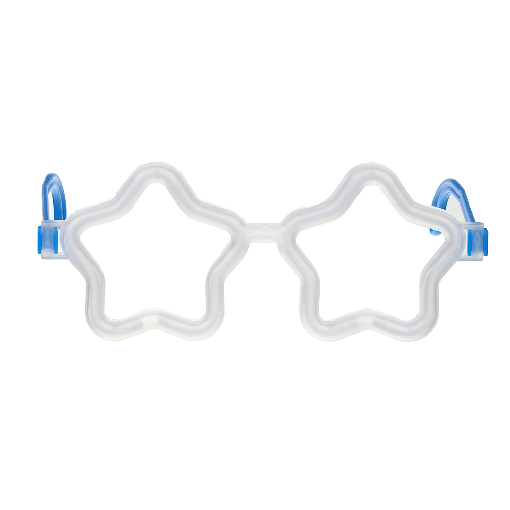 СНОУ БУМ Очки неоновые в виде звездочек, ширина очков 17 см, пластик, 4 цвета - #4