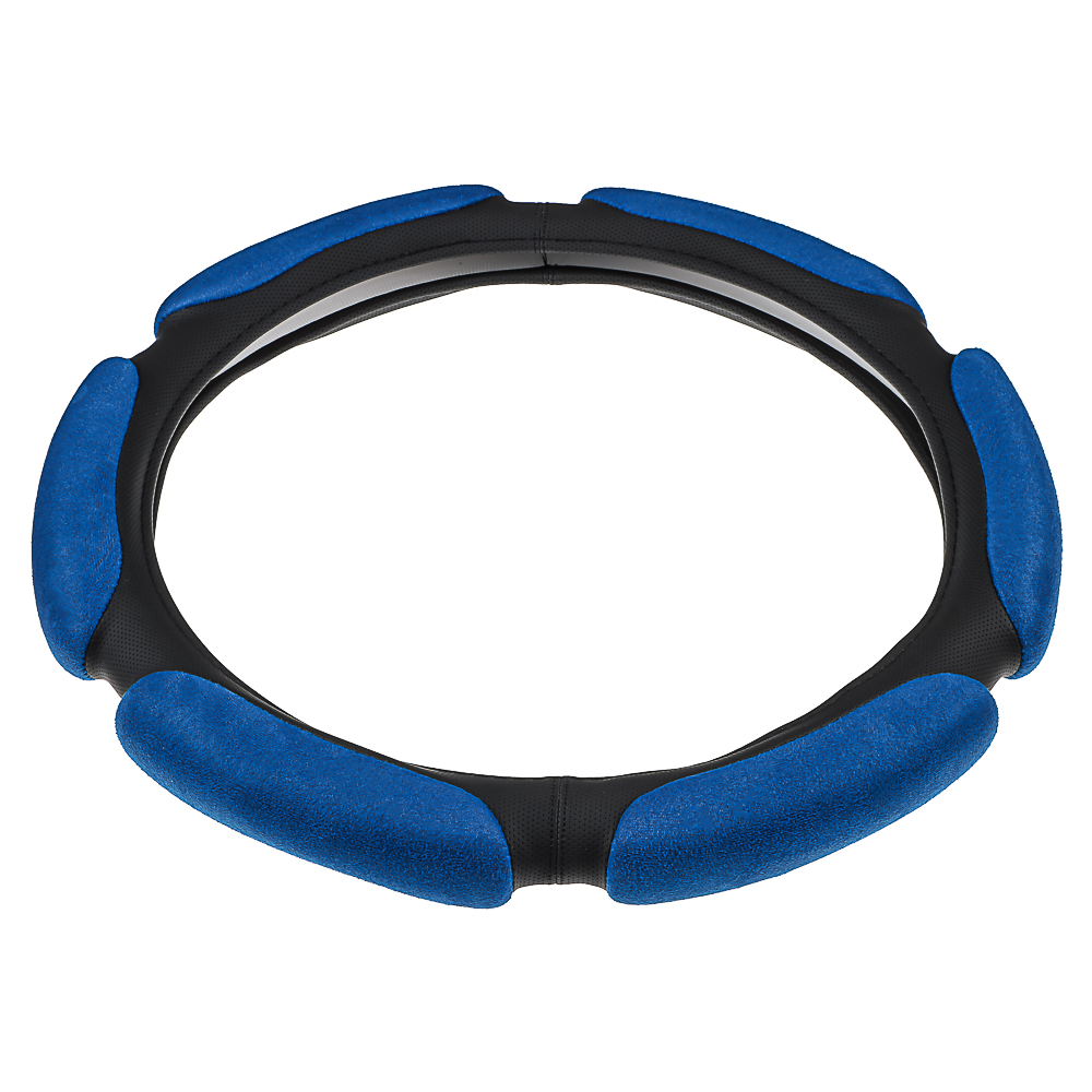 ЕРМАК Оплетка руля, спонж, 6 подушек, синий, разм. (M) - #3