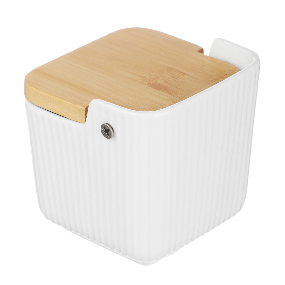 Банка для хранения тм MILLIMI, 350мл, фарфор, бамбук - #5