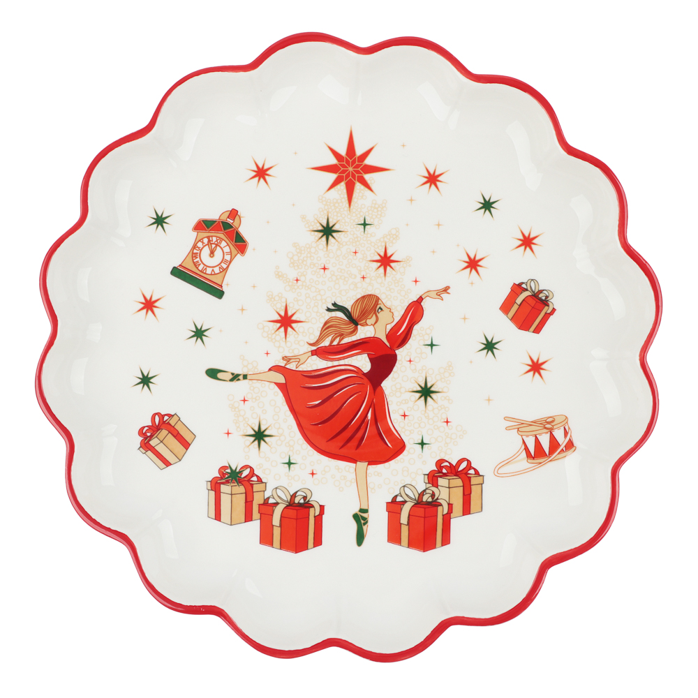 MILLIMI Щелкунчик Блюдо круглое, 25х25х3см, керамика - #1