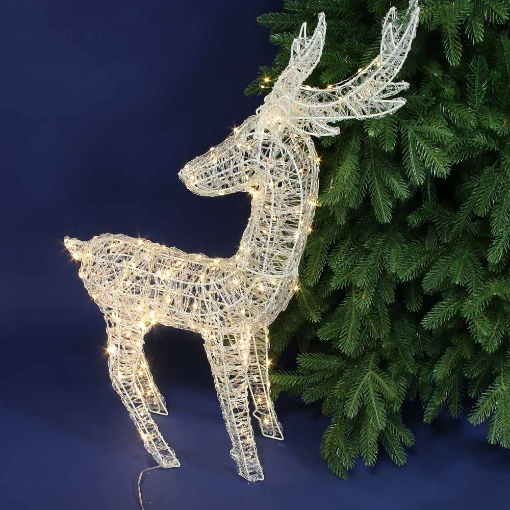 СНОУ БУМ Олень, 160 LED, 83 см, белый, постоянное свечение - #5