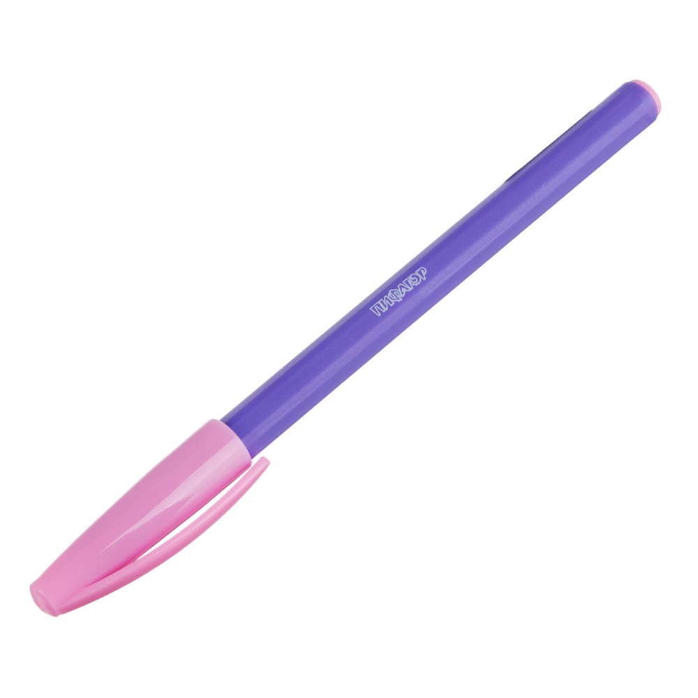 Ручка шариковая синяя "Пифагор", игольч.након. 0,6мм, масл.чернила, корпус 6 цветов, пластик, 142685 - #3