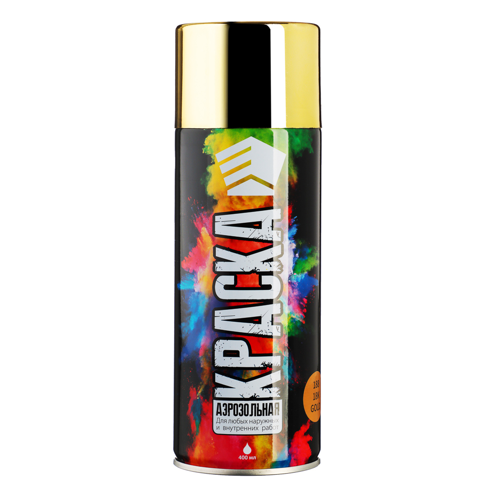 ЕРМАК Краска аэрозоль 400мл, золотистый металлик, золото (9003/188) - #1