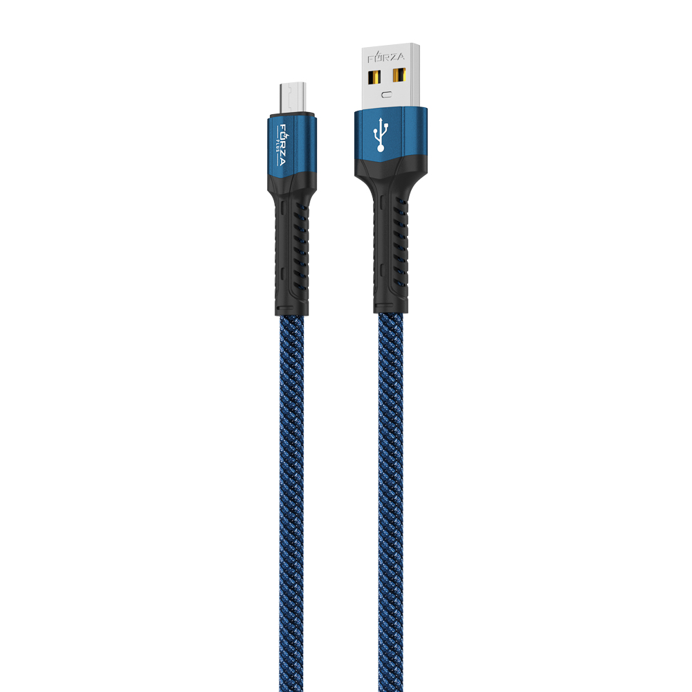 FORZA Кабель для зарядки Вернисаж microUSB, 1м, Быстрая зарядка 2.4А, 12W, тканевый , 3 цвета - #3