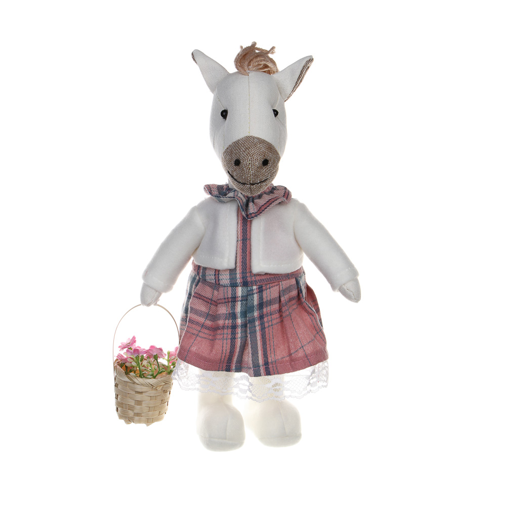 СНОУ БУМ Сувенир Лошадка в платье 13x12x30 см, полиэстер, 26-741 - #2