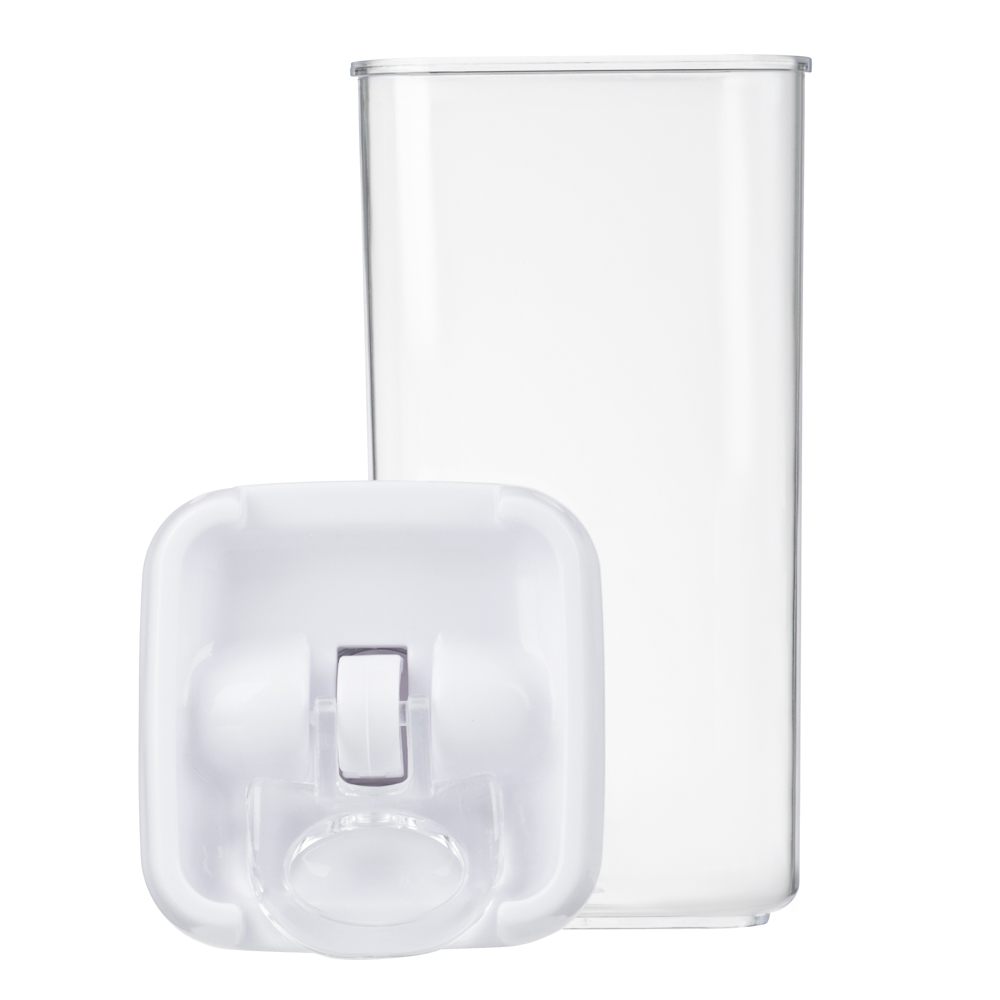 Банка для сыпучих продуктов, тм VETTA, Миндаль, 550мл квадратная, пластик - #4