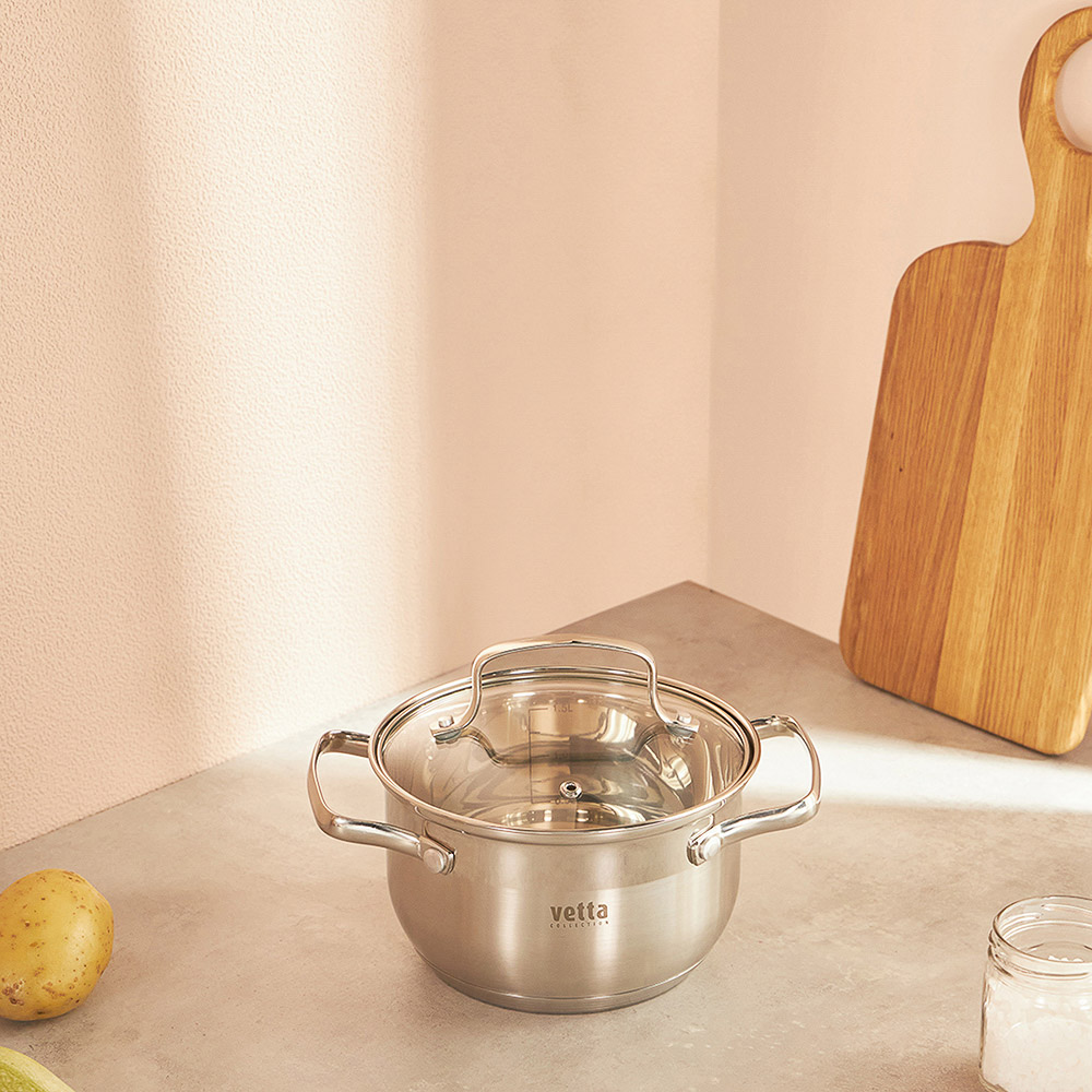 VETTA Берн Кастрюля 16х10см. 1,9л. со стекл. крышкой, индукция - #6