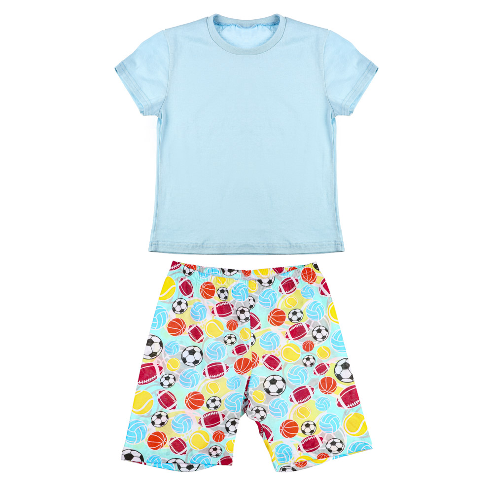 Пижама детская (футболка и шорты), р.104-128, 100% хлопок, 4 дизайна - #2