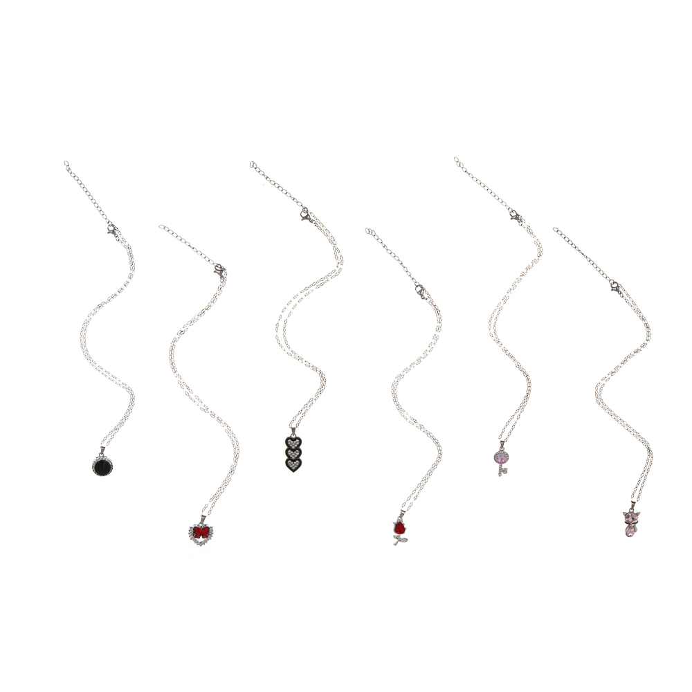 Цепочка с подвеской, 40 см, сплав, 6 дизайнов, БЖ25-32 - #1