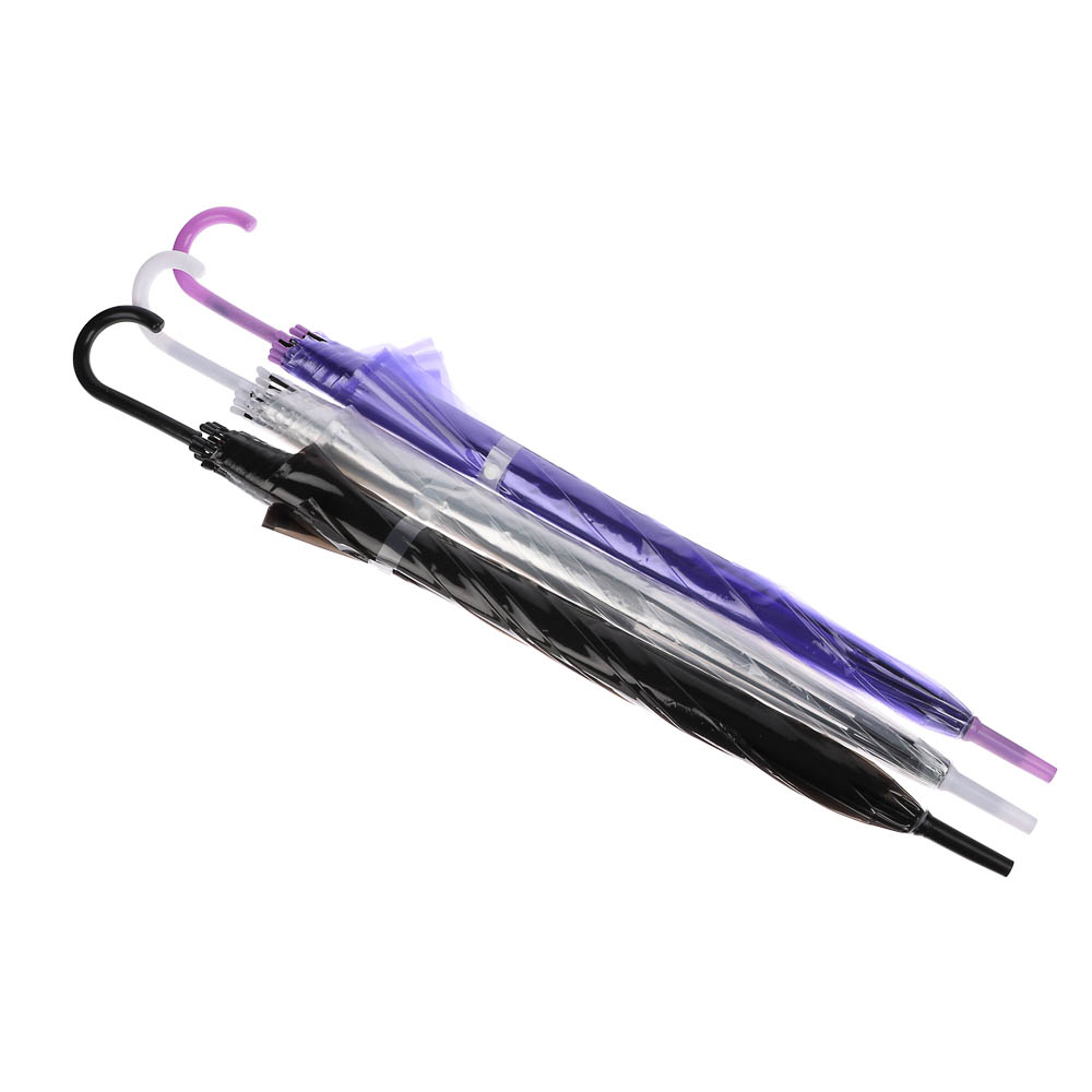 Зонт-трость прозрачный, диаметр 90 см, 8 спиц, ЭВА, пластик, сплав, 3 цвета - #17