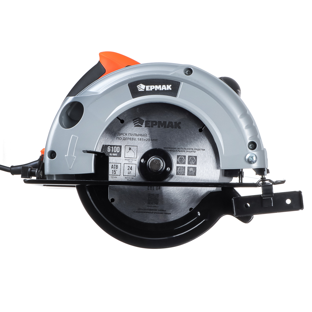 ЕРМАК Пила дисковая ПД-185/1500, 1500Вт,диск в ком185х 20мм, 5500 об/мин, макс. глубина пропила 60мм - #2