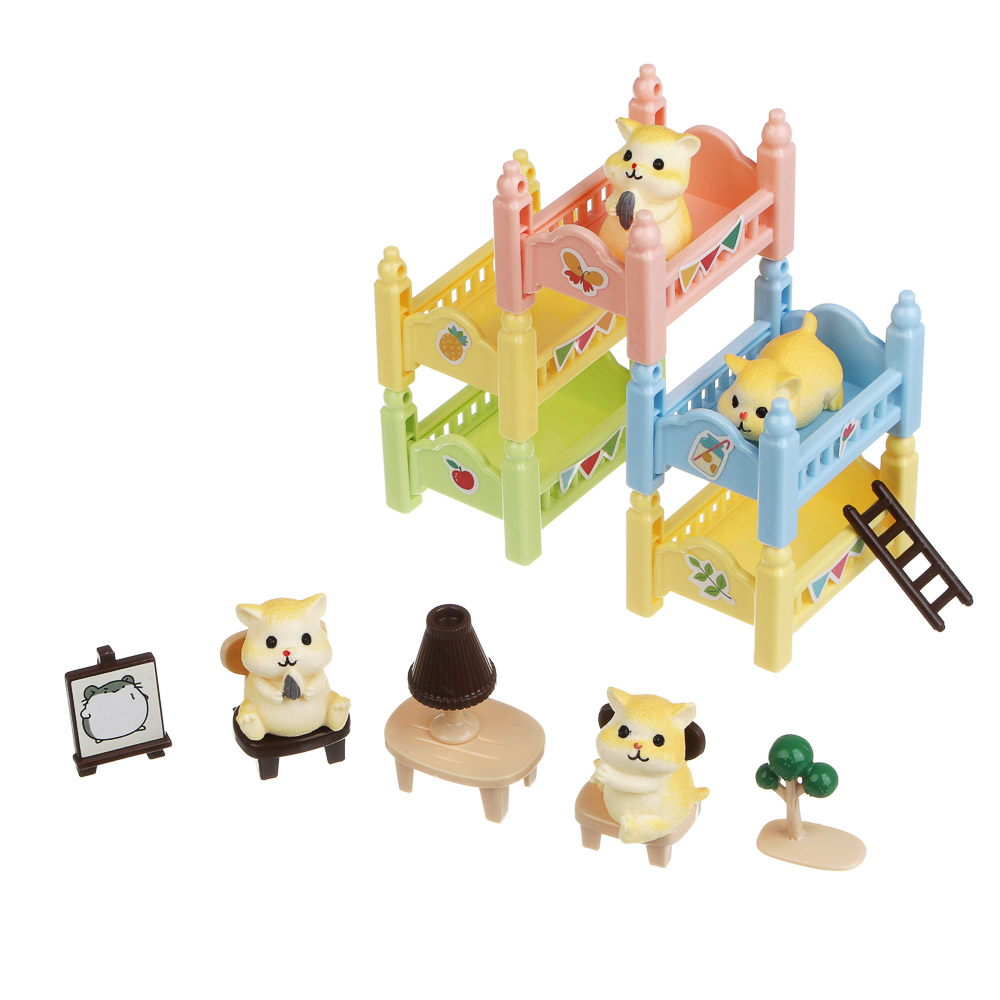 ИГРОЛЕНД Питомец с акс. "Хомяк в спальне", ABS, PP, 8х5х12 см, 6 диз. - #3