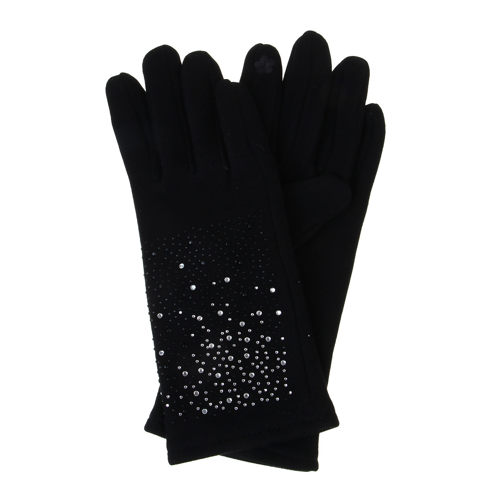 GALANTE Перчатки женские контактные, р.18-20, 50% полиэстер, 50% хлопок, черные, ОЗ25-01 - #2