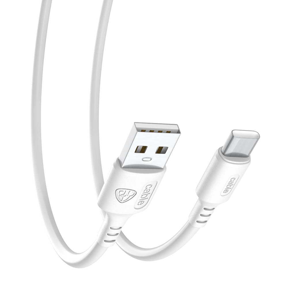 Кабель для зарядки USB(A)-Type C BY Fusion, 18Вт, 1 м, 3A, TPE, белый - #5