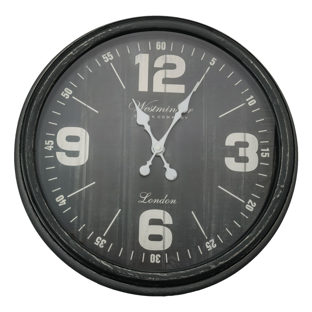 Часы настенные Ladecor chrono, черный обод - #1