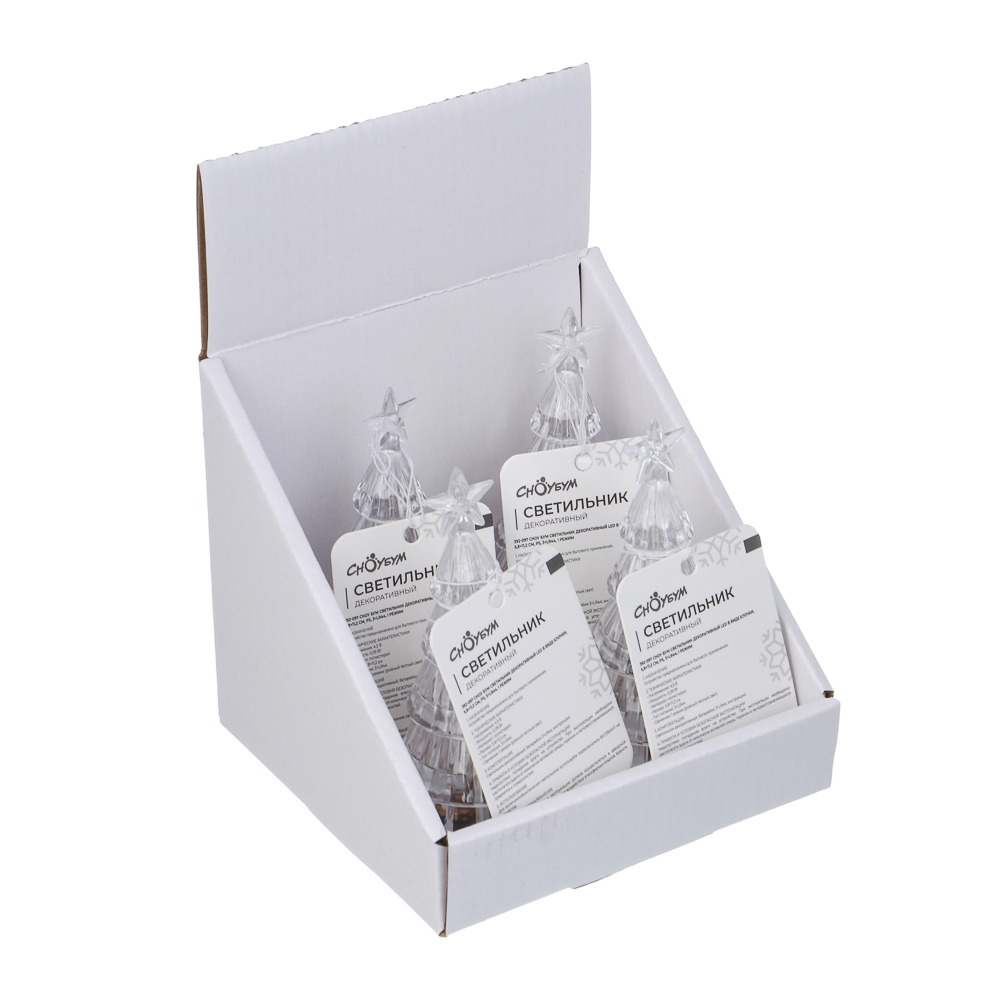 СНОУ БУМ Светильник декоративный LED в виде елочки, 5,8x11,2см, PS, 3хLR44, 1 режим - #7