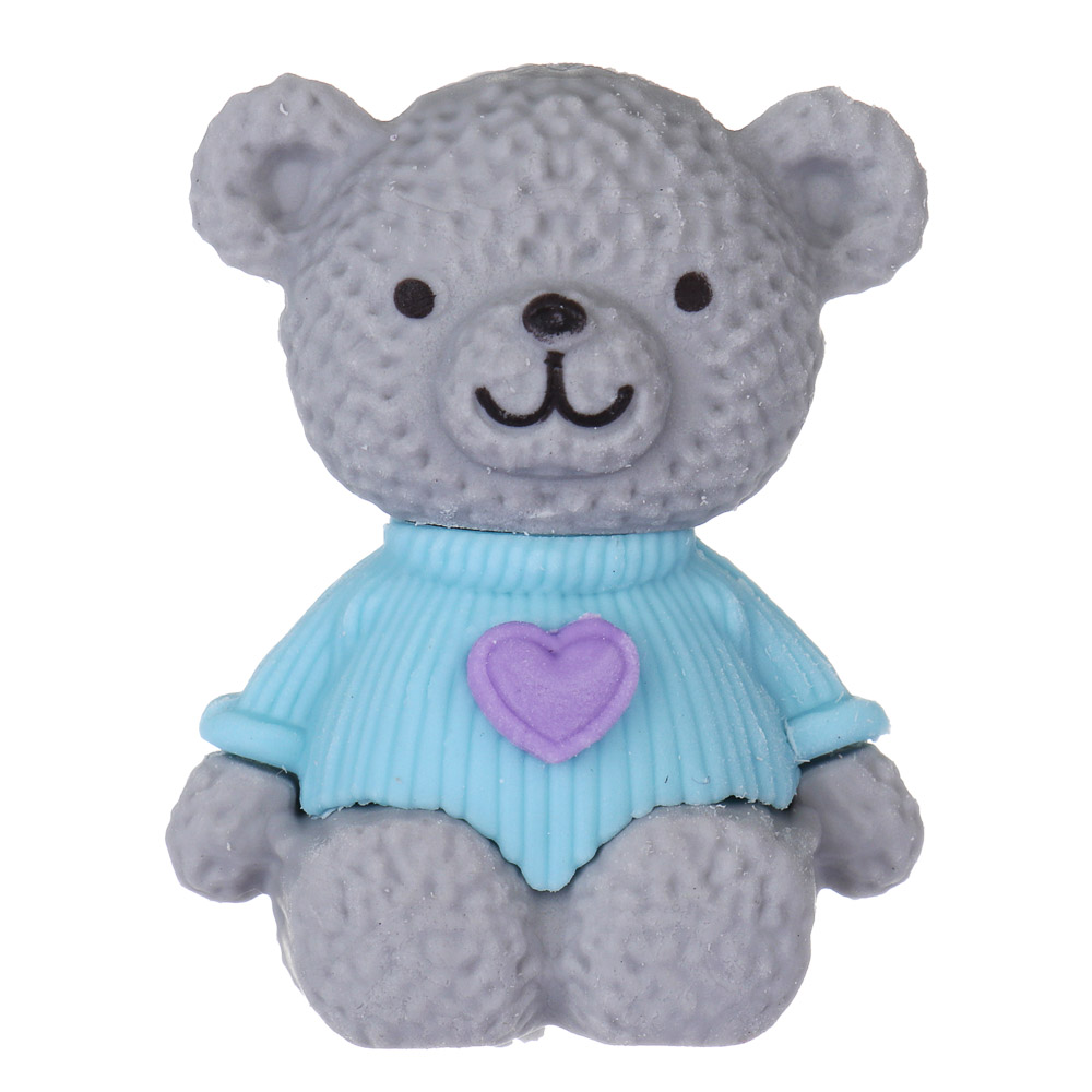 Ластик фигурный в форме медвежонка, 3,9х3х1,6см, ТПР, 3 дизайна - #2