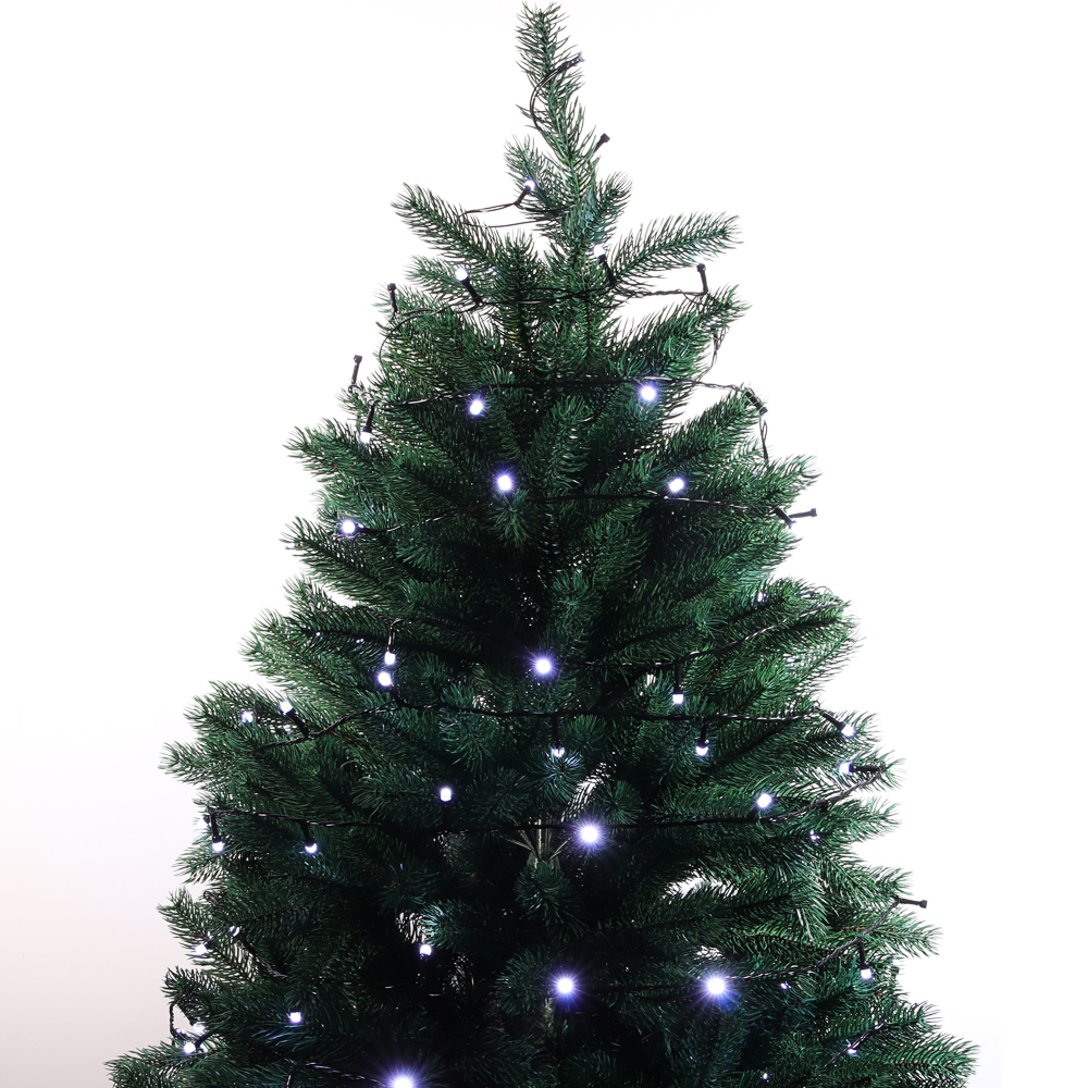 СНОУ БУМ Гирлянда эл. вьюн 10м, 100LED, "Алмазная" насадка, белый, 8 режимов, ПВХ черный, 220В - #11