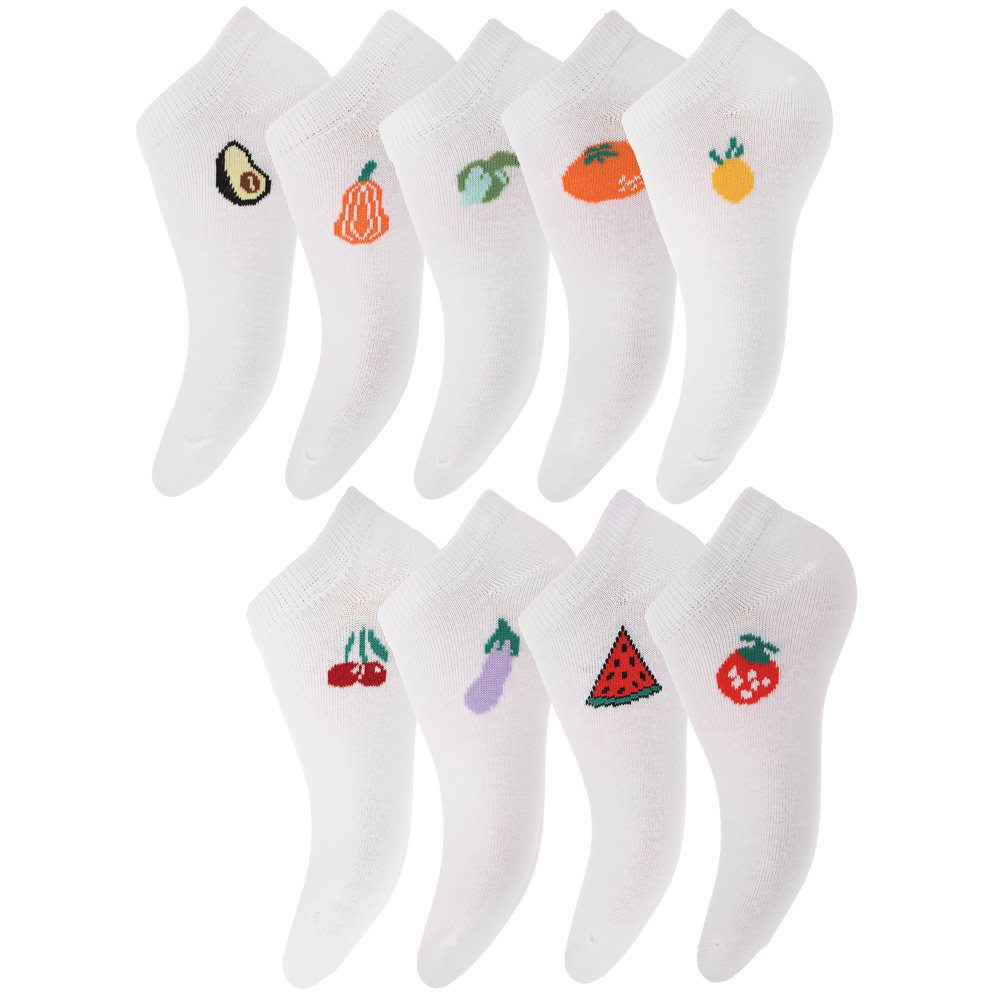 RS Носки женские укороченные, р. 36-39, 78% хлопок, 20% спандекс, 2% латекс, R158, разноцветные - #1