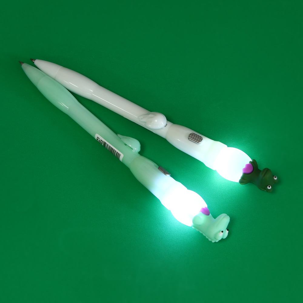 Ручка шариковая синяя с подсветкой "Дино", 2 вида - #8