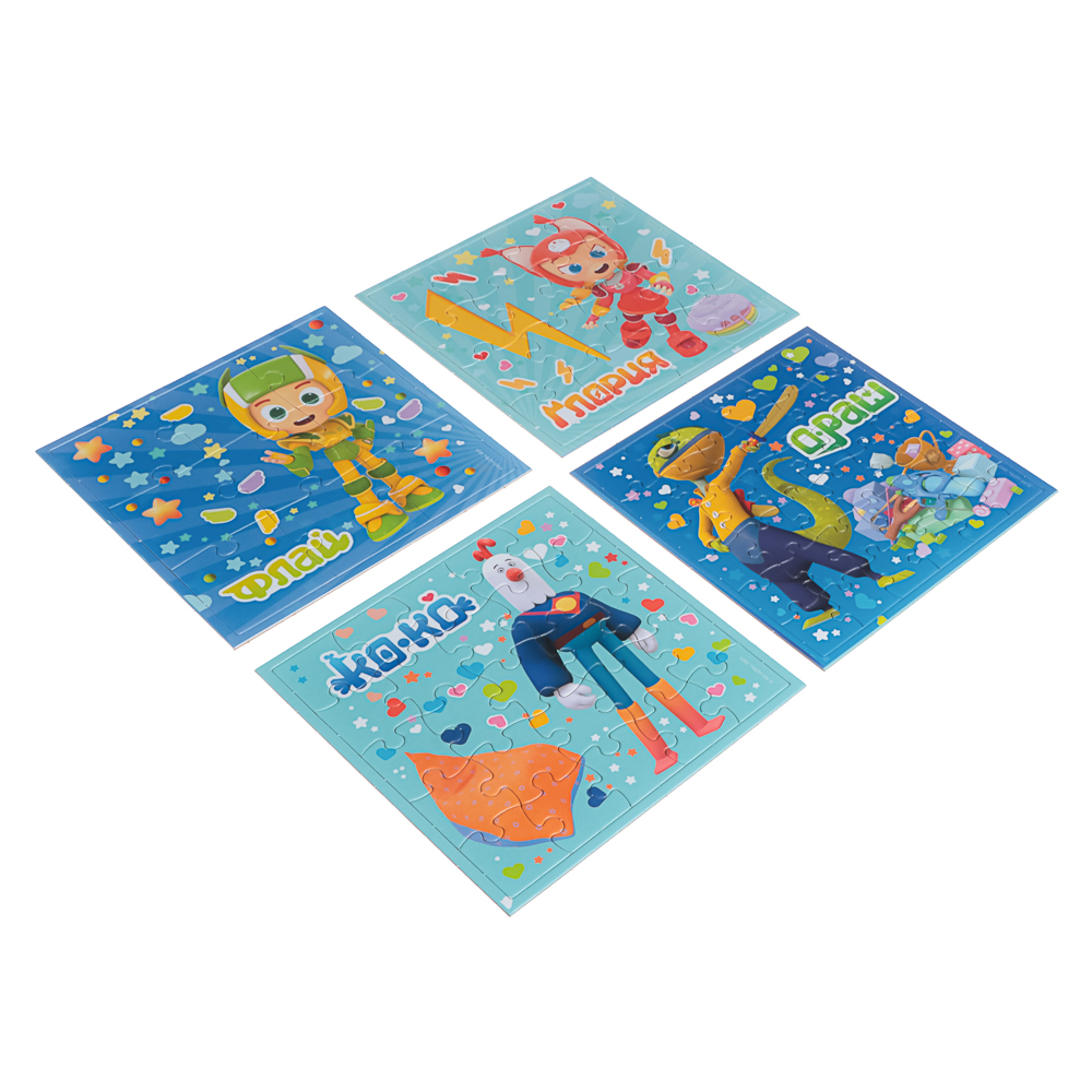 Геройчики. Пазл 4в1 (9-16-25-36). Бублик и друзья, 18x5x18см - #4