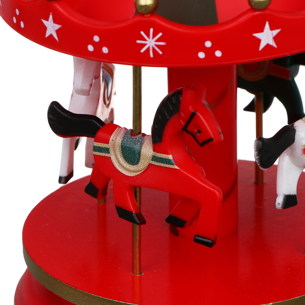 СНОУ БУМ Карусель музыкальная 10x10x17,5 см, дерево, пластик - #5