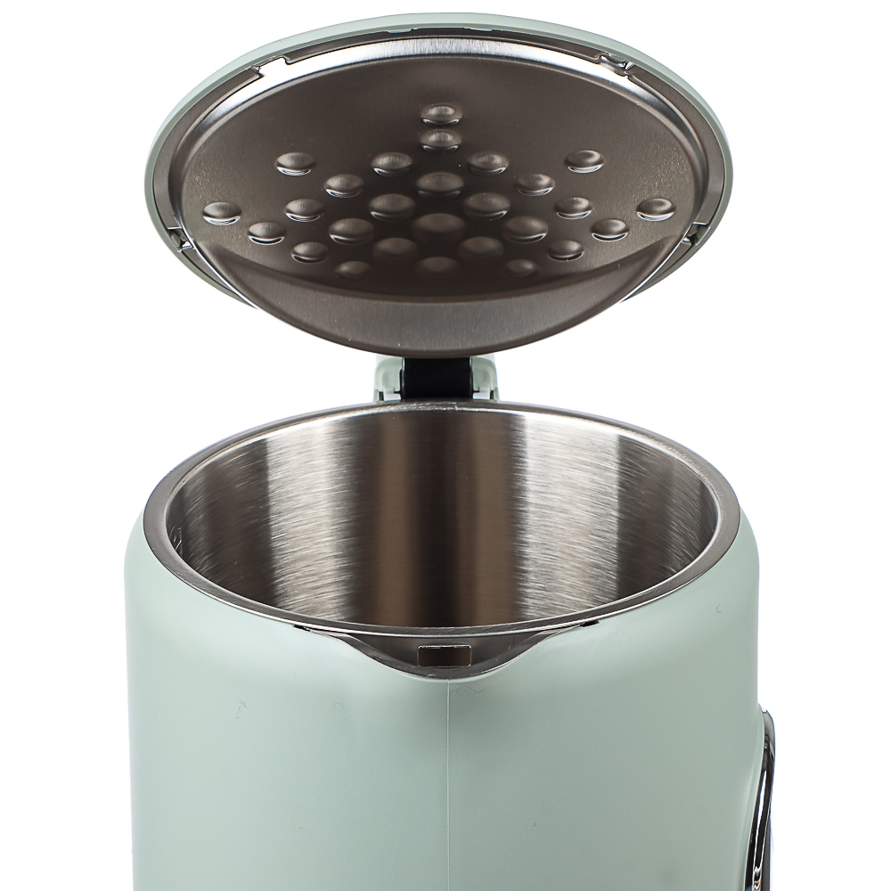 LEBEN Чайник электрический 1,7л двойные стенки пластик/нерж сталь, поддерж.температуры, оливк.и беж. - #18