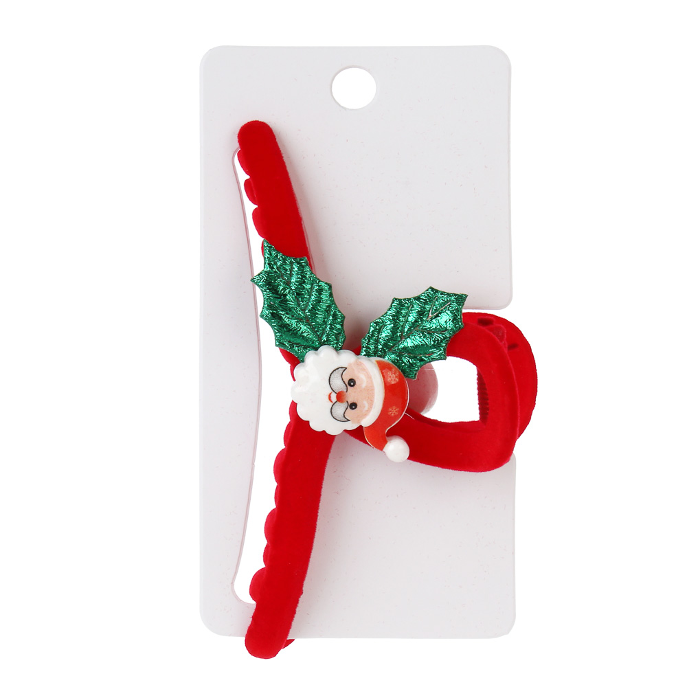 Краб для волос, тм ЮНИLOOK, 11см, иск.шерсть, полимер, полиэстер, 6 дизайнов, #3 - #4