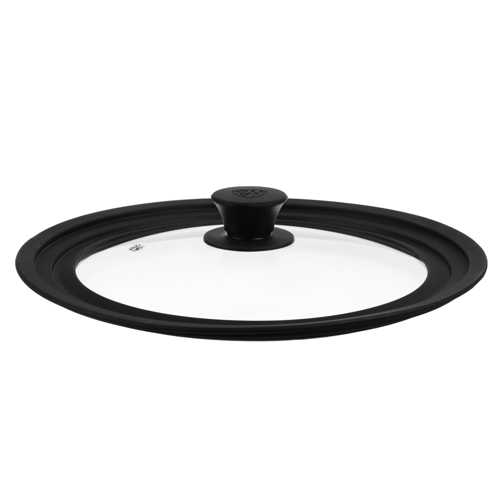 SATOSHI Крышка универсальная стекло/силикон с ручкой, 24-26-28см - #1