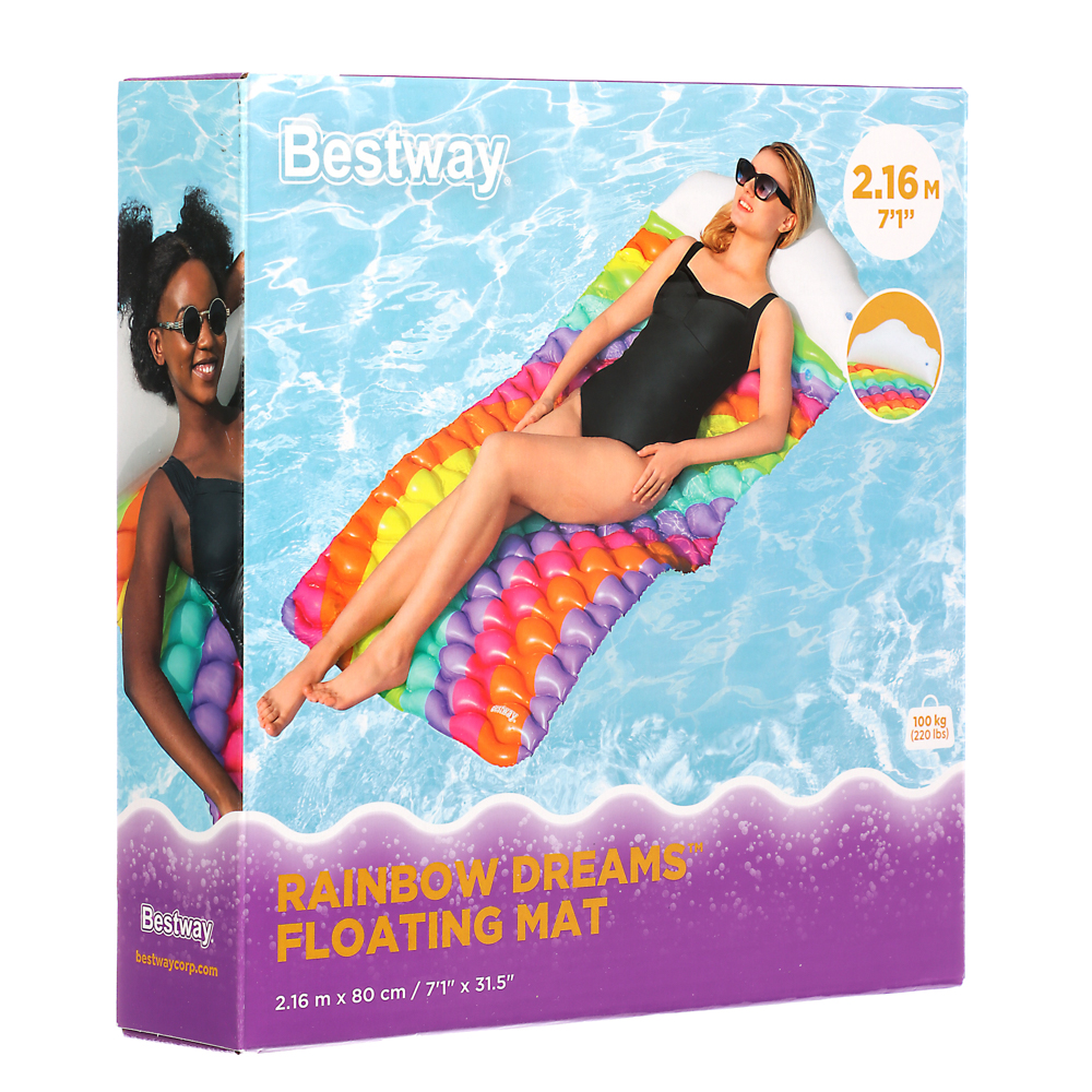 BESTWAY Надувной матрас RAINBOW DREAMS, 216x80см, 44107 - #2