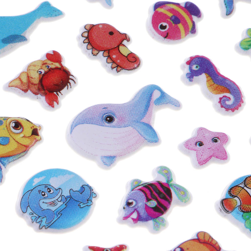 Набор наклеек "Каваи" 10х21,7см, объёмные, пластик, микс 8 дизайнов - #5