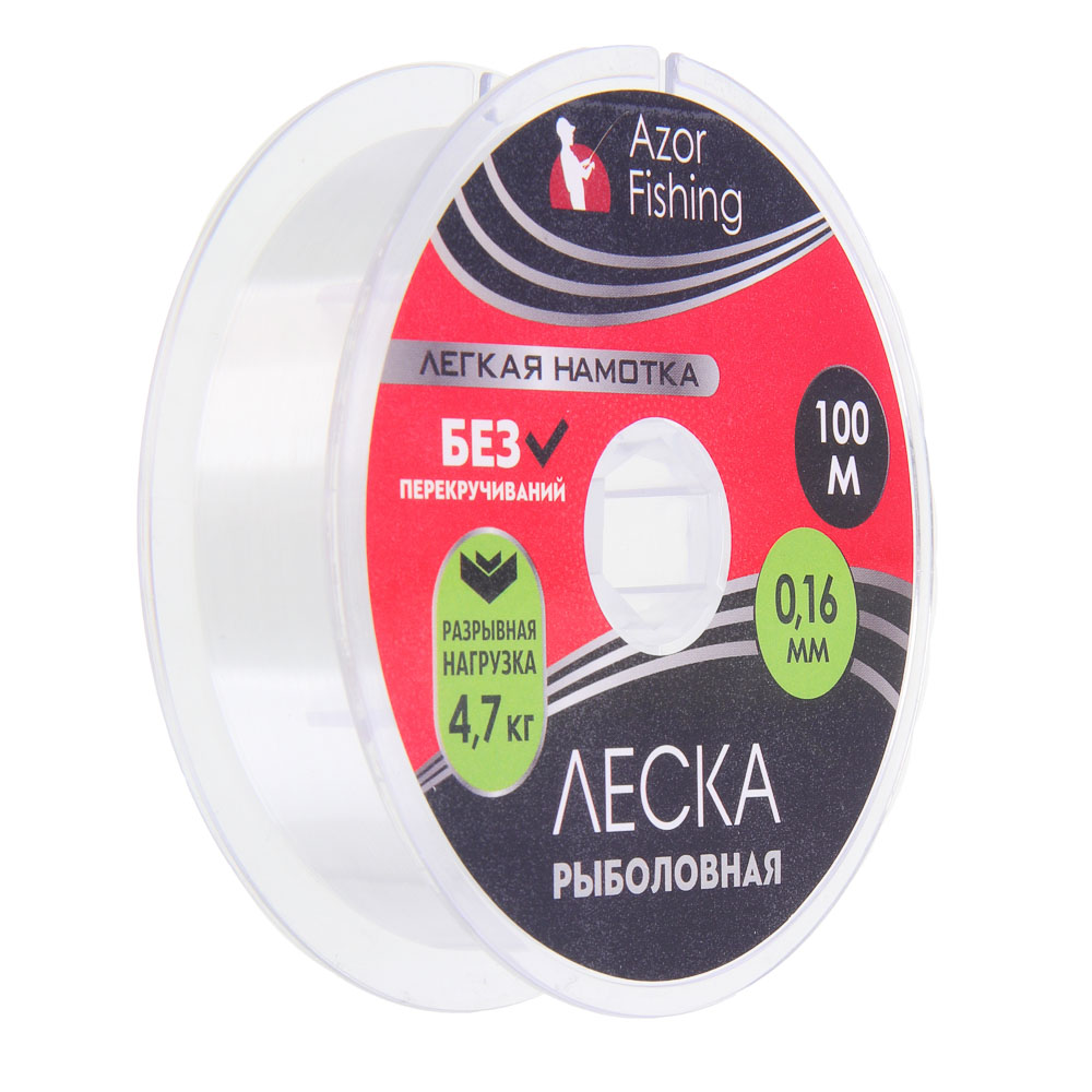 AZOR FISHING Леска "Легкая намотка", нейлон, 100м, 0,16мм, 4,7кг - #2