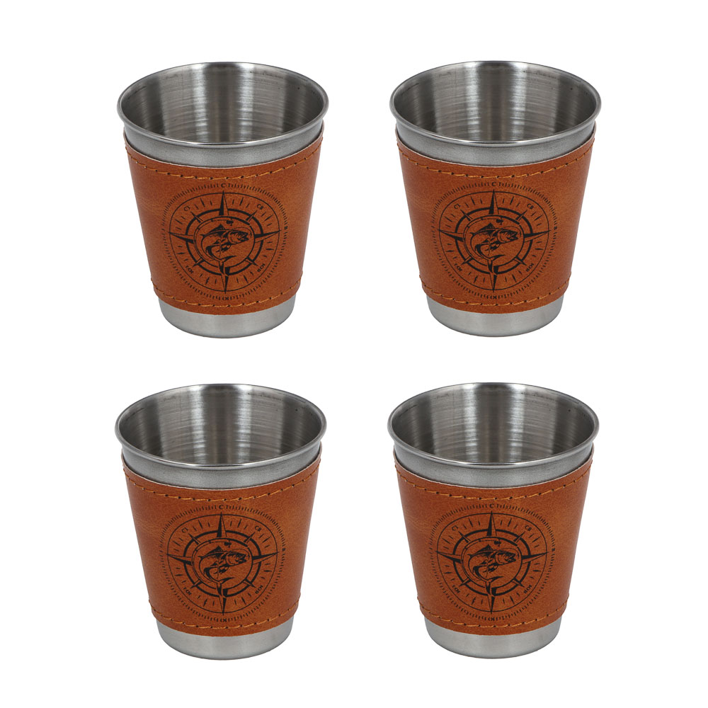 Набор стаканов в чехле тм AZOR FISHING, 4 стакана, 75мл - #3