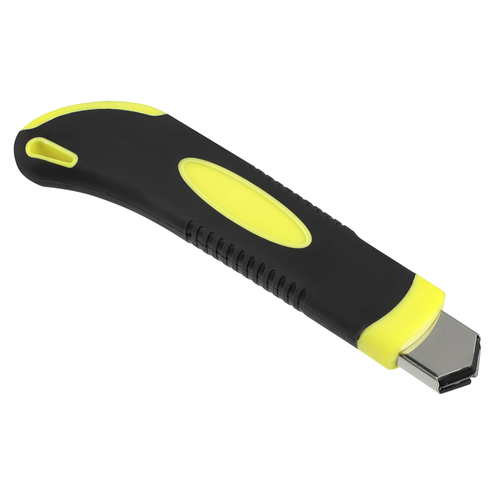 ЕРМАК Нож универсальный 18мм, метал.направ., Autolock, пластик+TPR, +2 запасных лезвия, блистер - #4