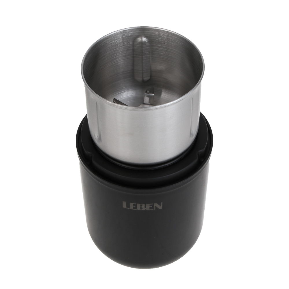 LEBEN Кофемолка со съемной чашей 200Вт, загрузка 65г, пластик, металл, 220в - #5