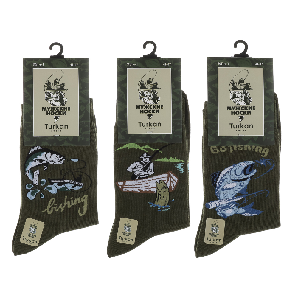 Носки мужские тм TURKAN, р.41-47, разноцветные, #BT9514-1 - #6