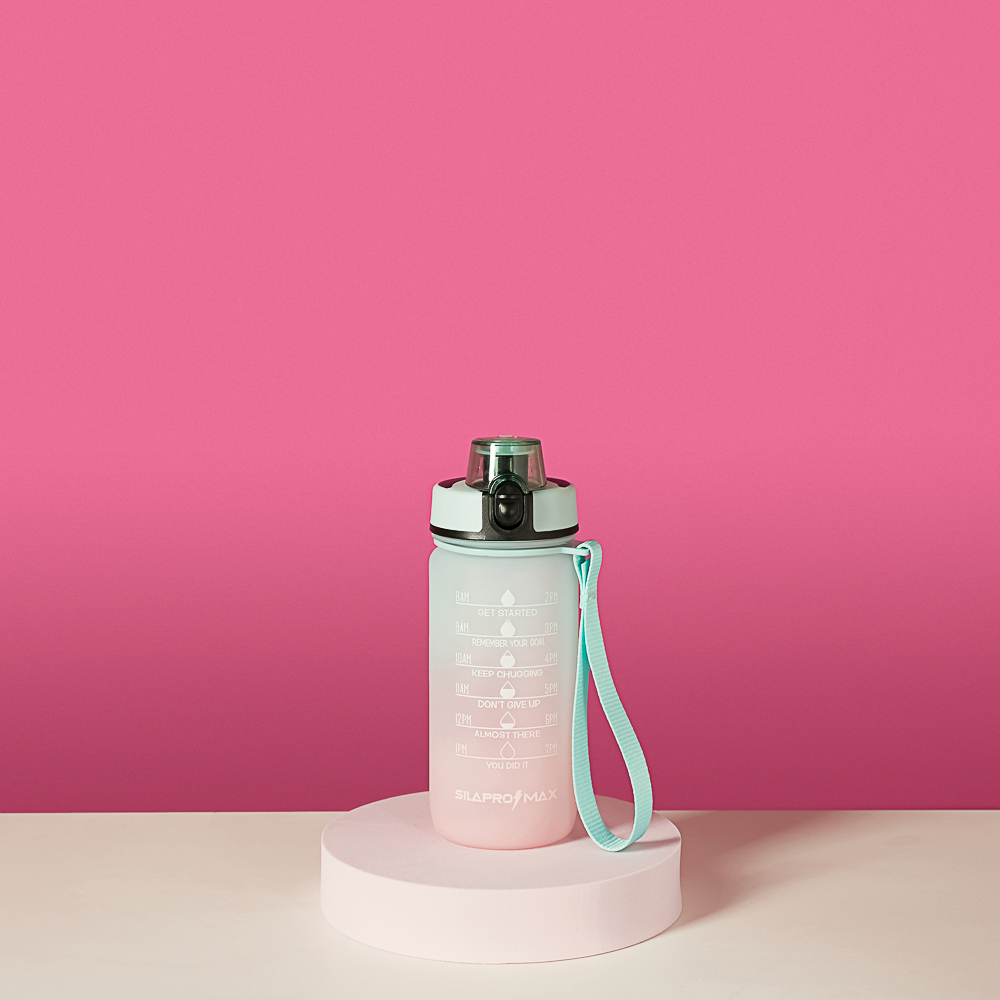 SILAPRO MAX Бутылка спортивная с замком, LOTUS-EGGSHELL BLUE, 550мл, РС - #14