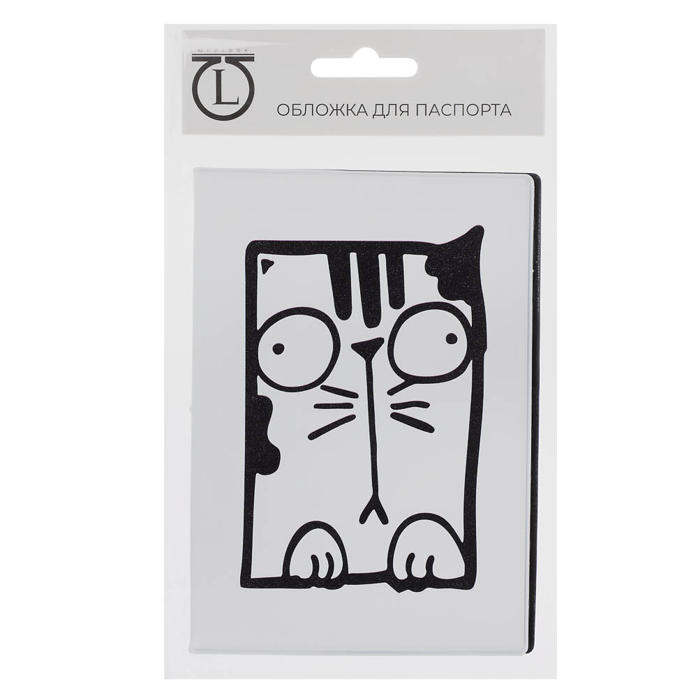 Обложка для паспортатм ЮL с отд.для карт и удерживающей резинкой , ПВХ, 13,7х9,6см, 6 дизайнов, #2 - #22